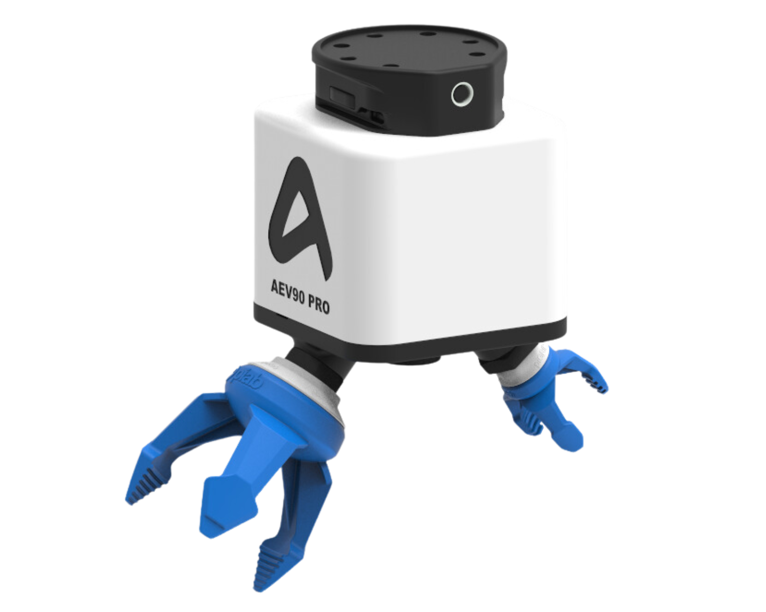 préhenseur robot électrique AEV90, faible consommation, fabrication additive. Préhension mutli matériaux, double flux d'aspiration